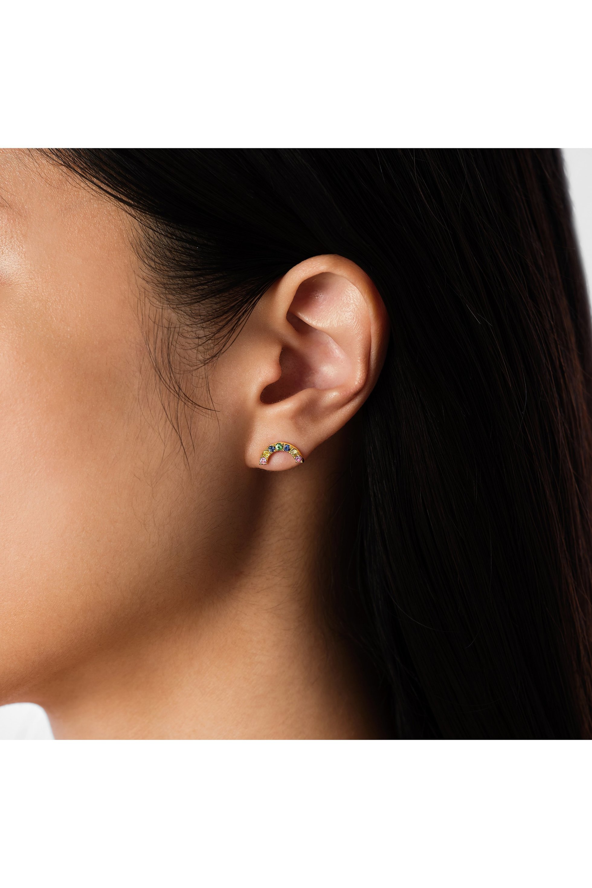 【ビジュードエム/Bijou de M】のレインボーピアス L(片耳用) 人気、トレンドファッション・服の通販 founy(ファニー) 　ファッション　Fashion　レディースファッション　Fashion for Women　ジュエリー　Jewelry　ファッションリング　Fashion Rings　イヤリング・フープ・ドロップタイプ　Hoop, Drop & Clip Earrings　おすすめ　Recommended / Our Picks　イヤリング　Earrings　ジュエリー　Jewelry, Accessories　ストーン　Stone, Gem-Like　ダブル　Double, Double-Breasted　片耳　One-Ear, Single Earring　other-5|ID: prp329100004952980 ipo3291000000037165783