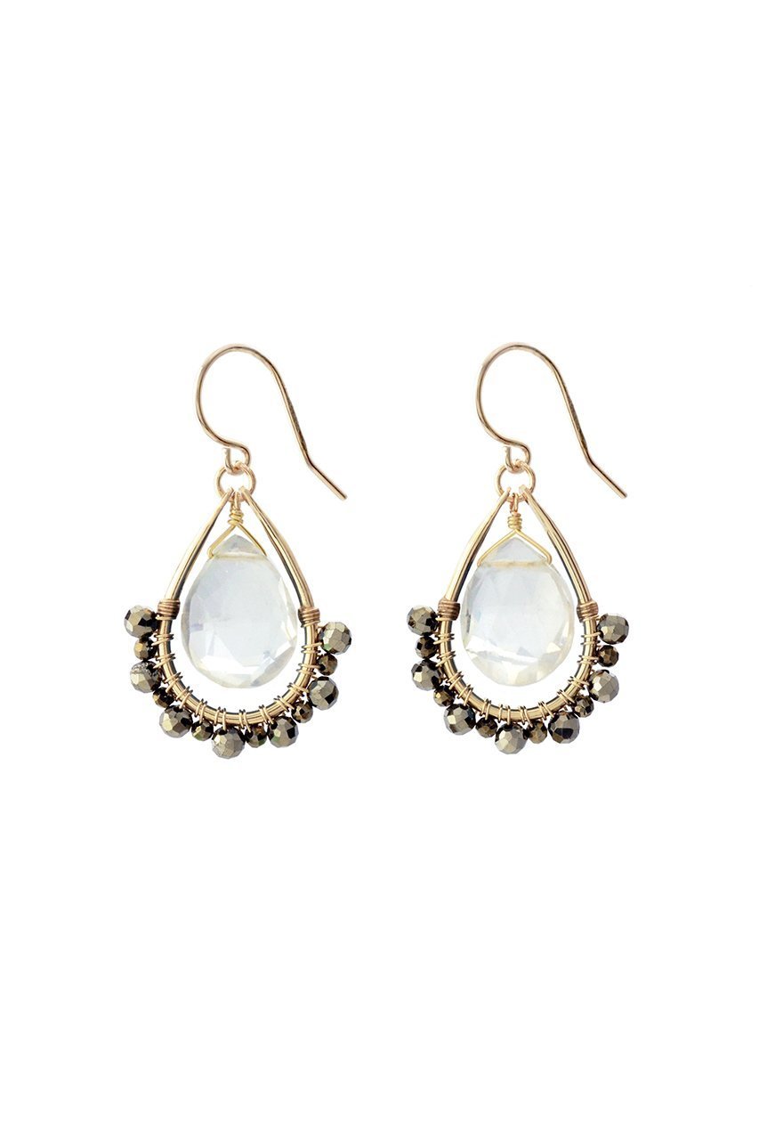 【ナチュラリジュエリ/NATURALI JEWELRY】のティアドロップフレームピアス インテリア・キッズ・メンズ・レディースファッション・服の通販 founy(ファニー) 　ファッション　Fashion　レディースファッション　Fashion for Women　ジュエリー　Jewelry　ファッションリング　Fashion Rings　イヤリング・フープ・ドロップタイプ　Hoop, Drop & Clip Earrings　イヤリング　Earrings　ストーン　Stone, Gem-Like　フレーム　Frame, Outline　アイスクォーツ|ID: prp329100004953040 ipo3291000000037166123