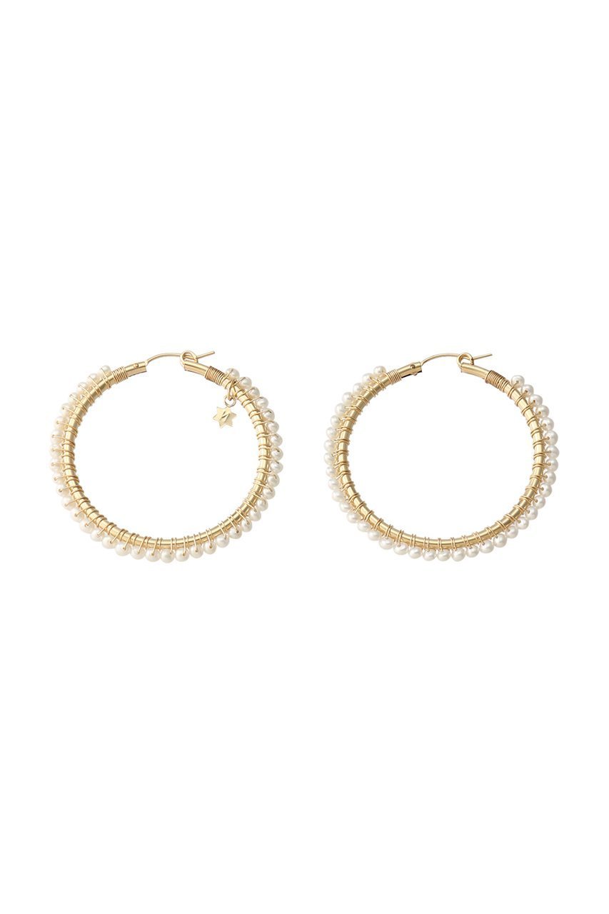 【ナチュラリジュエリ/NATURALI JEWELRY】のパール巻フープピアス L インテリア・キッズ・メンズ・レディースファッション・服の通販 founy(ファニー) 　ファッション　Fashion　レディースファッション　Fashion for Women　ジュエリー　Jewelry　ファッションリング　Fashion Rings　イヤリング・フープ・ドロップタイプ　Hoop, Drop & Clip Earrings　イヤリング　Earrings　シンプル　Simple, Minimal　パール　Pearl, Pearl Accent　フェミニン　Feminine, Girly　フープ　Hoop, Hoop Earrings　定番　Standard, Basic Item　パール|ID: prp329100004953044 ipo3291000000037166144