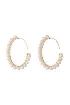 【ナチュラリジュエリ/NATURALI JEWELRY】のオーバルパール 巻きフープピアス M パール|ID: prp329100004953056 ipo3291000000037336036