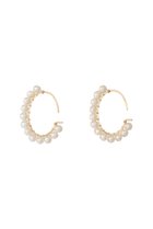 【ナチュラリジュエリ/NATURALI JEWELRY】のオーバルパール 巻きフープピアス S パール|ID: prp329100004953057 ipo3291000000037336045
