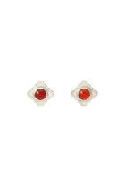 【ナチュラリジュエリ/NATURALI JEWELRY】のSILVER スカラップトリムピアス レッドアゲート|ID: prp329100004953058 ipo3291000000037166247