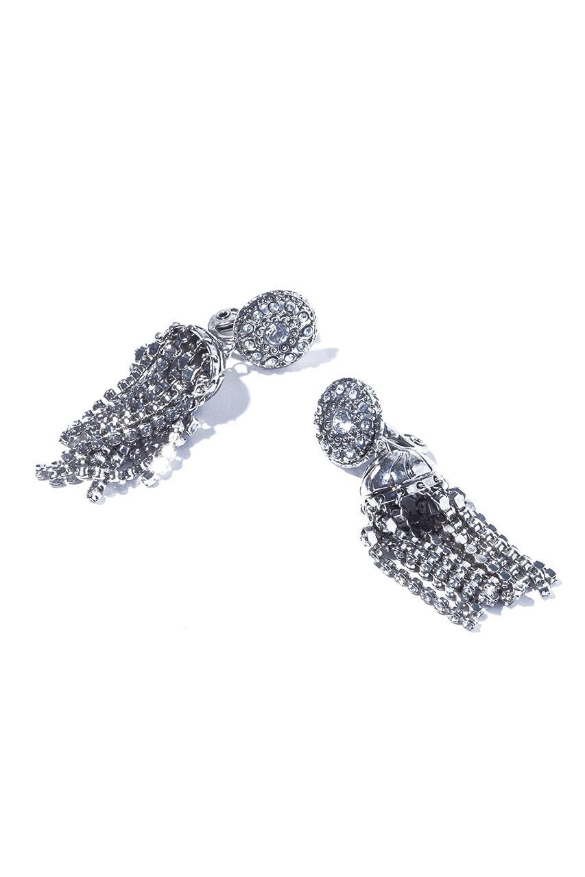 【イリスフォーセブン/IRIS 47】のpalace crystal fringe イヤリング 人気、トレンドファッション・服の通販 founy(ファニー) 　ファッション　Fashion　レディースファッション　Fashion for Women　ジュエリー　Jewelry　ファッションリング　Fashion Rings　イヤリング・フープ・ドロップタイプ　Hoop, Drop & Clip Earrings　イヤリング　Earrings　エレガント 上品　Elegant　カットソー　Cut and Sewn Top　シンプル　Simple, Minimal　タッセル　Tassel, Fringe　フリンジ　Fringe, Tassel　モチーフ　Motif, Design Theme　other-3|ID: prp329100004953085 ipo3291000000037166415