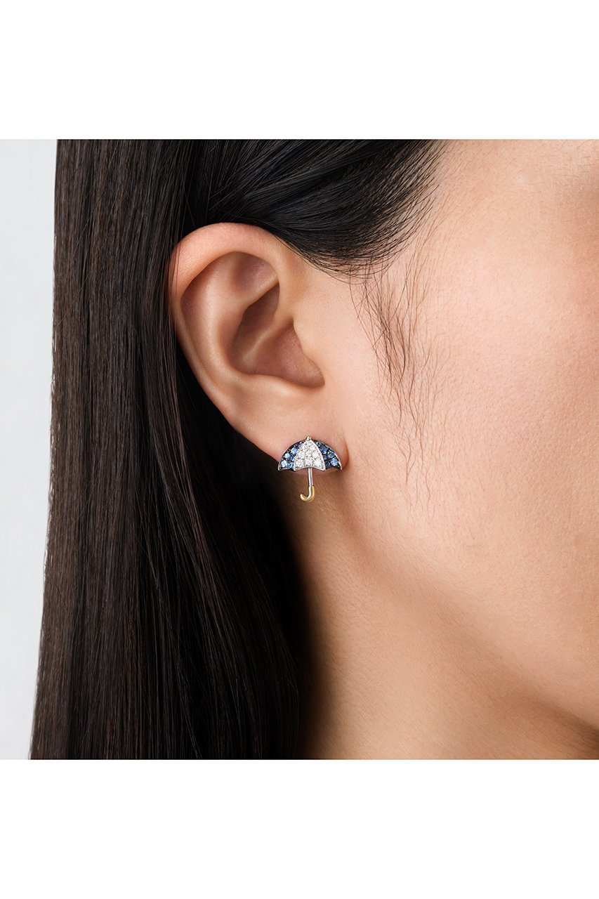 【ビジュードエム/Bijou de M】の【受注生産】雨の日ピアス(片耳用) 人気、トレンドファッション・服の通販 founy(ファニー) 　ファッション　Fashion　レディースファッション　Fashion for Women　ジュエリー　Jewelry　ファッションリング　Fashion Rings　イヤリング・フープ・ドロップタイプ　Hoop, Drop & Clip Earrings　イヤリング　Earrings　ダイヤモンド　Diamond, Brilliant Cut　モチーフ　Motif, Design Theme　傘　Umbrella, Parasol　片耳　One-Ear, Single Earring　other-2|ID: prp329100004953092 ipo3291000000037166461