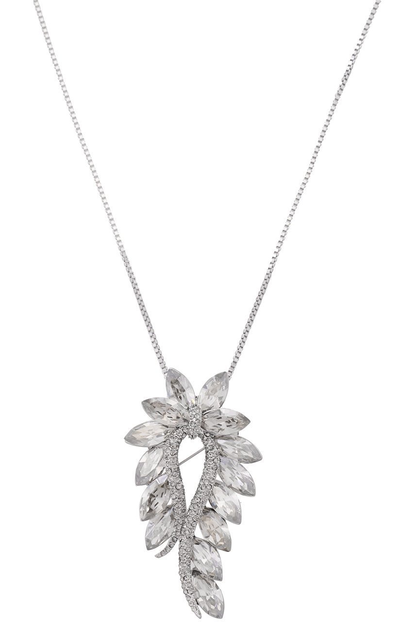 【アドーア/ADORE】のリーフブローチ インテリア・キッズ・メンズ・レディースファッション・服の通販 founy(ファニー) 　ファッション　Fashion　レディースファッション　Fashion for Women　ジュエリー　Jewelry　ガラス　Glass, Glassware　ジュエリー　Jewelry, Accessories　ネックレス　Necklace, Pendant Necklace　ブローチ　Brooch, Pin Brooch　モチーフ　Motif, Design Theme　リーフ　Leaf, Botanical Leaf　エレガント 上品　Elegant　グレー|ID: prp329100004953250 ipo3291000000037167448