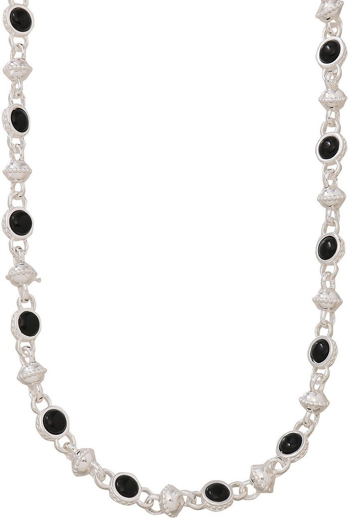 【デイジー ロンドン/DAISY LONDON】の【Polly Sayer】Black Onyx Chain ネックレス シルバー インテリア・キッズ・メンズ・レディースファッション・服の通販 founy(ファニー) https://founy.com/ ファッション Fashion レディースファッション Fashion for Women ジュエリー Jewelry ネックレス Necklaces & Pendants クール Cool, Chic ショート Short, Short Length シルバー Silver, Metallic Silver スタイリッシュ Stylish, Fashionable ネックレス Necklace, Pendant Necklace |ID: prp329100004953320 ipo3291000000037167902