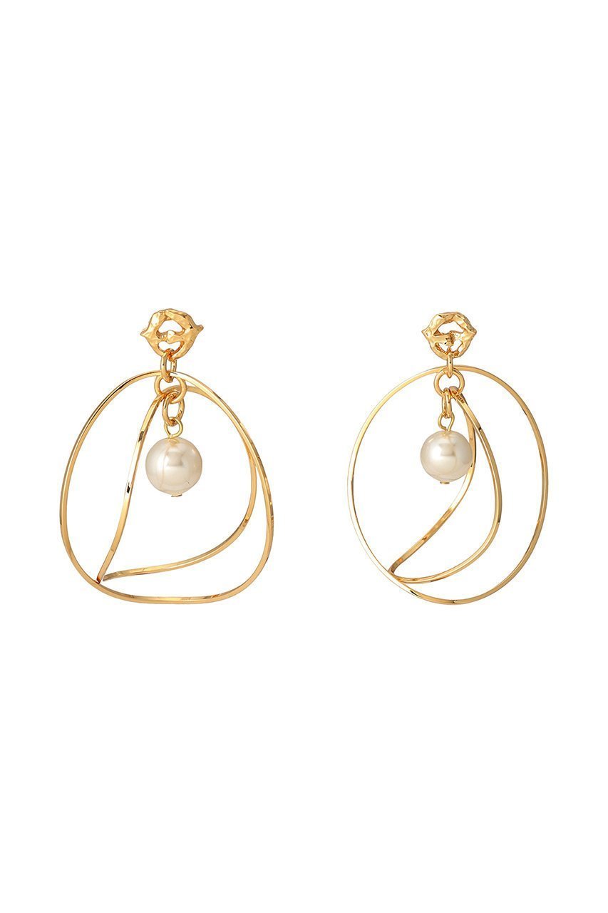 【セシル エ ジャンヌ/CECILE ET JEANNE】のダブルフープピアス インテリア・キッズ・メンズ・レディースファッション・服の通販 founy(ファニー) 　ファッション　Fashion　レディースファッション　Fashion for Women　ジュエリー　Jewelry　ファッションリング　Fashion Rings　イヤリング・フープ・ドロップタイプ　Hoop, Drop & Clip Earrings　イヤリング　Earrings　ダブル　Double, Double-Breasted　パール　Pearl, Pearl Accent　フォルム　Silhouette, Form　フープ　Hoop, Hoop Earrings　エレガント 上品　Elegant　ゴールド パール|ID: prp329100004953336 ipo3291000000037168009