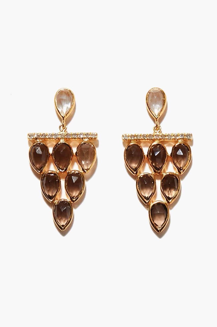 【アルティーダ ウード/ARTIDA OUD】のelafonisi スモーキークォーツ ホワイトサファイア パヴェダイヤモンド ピアス インテリア・キッズ・メンズ・レディースファッション・服の通販 founy(ファニー) 　ファッション　Fashion　レディースファッション　Fashion for Women　ジュエリー　Jewelry　ファッションリング　Fashion Rings　イヤリング・フープ・ドロップタイプ　Hoop, Drop & Clip Earrings　イヤリング　Earrings　ブラウン|ID: prp329100004953373 ipo3291000000037168205