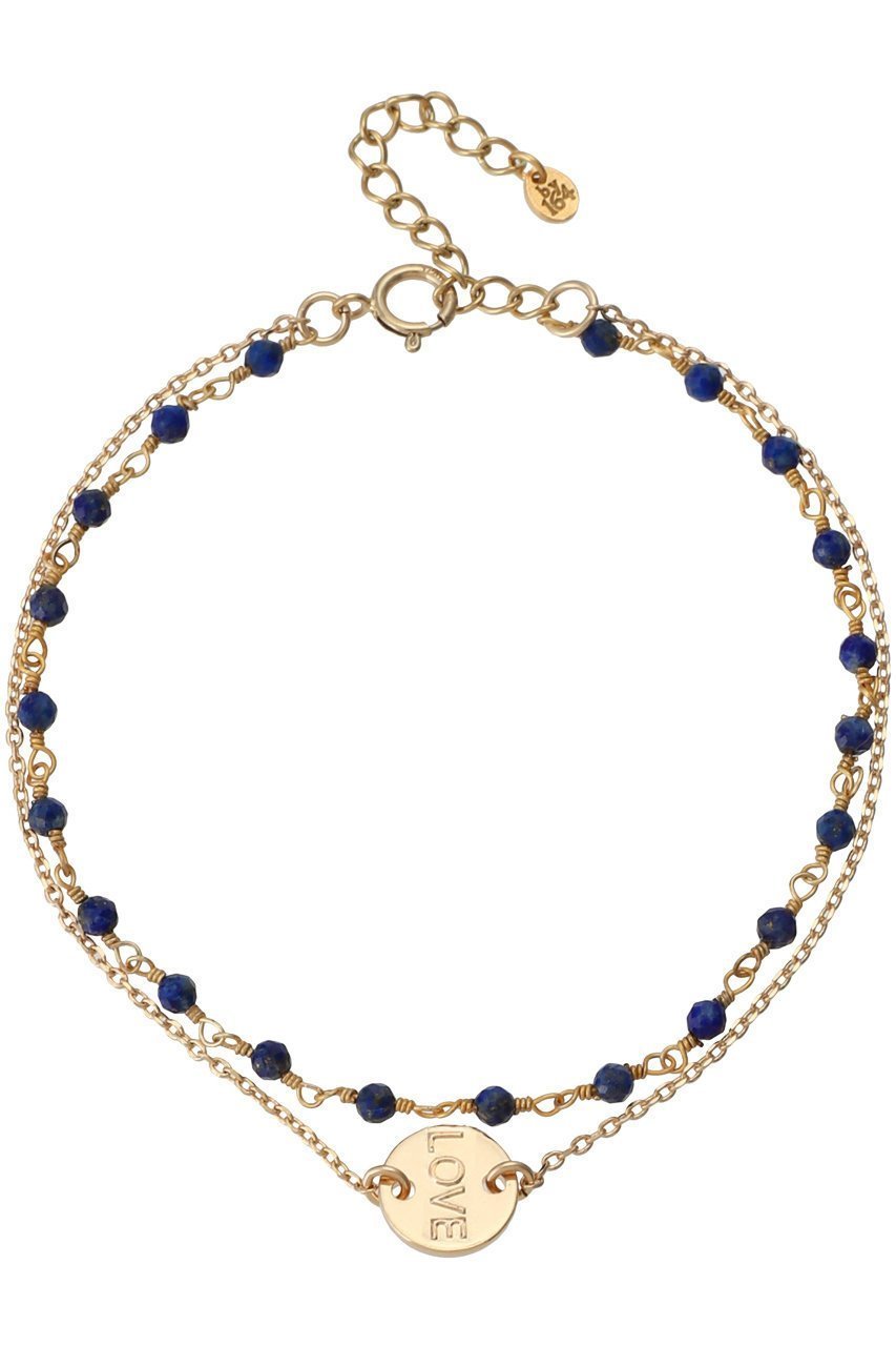 【バイ サン スワサント キャトル パリ/by 164 PARIS】のDOUBLE LOVE ブレスレット インテリア・キッズ・メンズ・レディースファッション・服の通販 founy(ファニー) 　ファッション　Fashion　レディースファッション　Fashion for Women　ジュエリー　Jewelry　チェーン＆カフブレスレット　Cuff & Chain Bracelets　バングル・カフブレスレット　Bangles & Cuff Bracelets　シンプル　Simple, Minimal　ストーン　Stone, Gem-Like　チェーン　Chain, Chain Strap　チャーム　Charm, Pendant　ブレスレット　Bracelet, Wristband　モチーフ　Motif, Design Theme　エレガント 上品　Elegant　ブルー|ID: prp329100004953418 ipo3291000000037168471