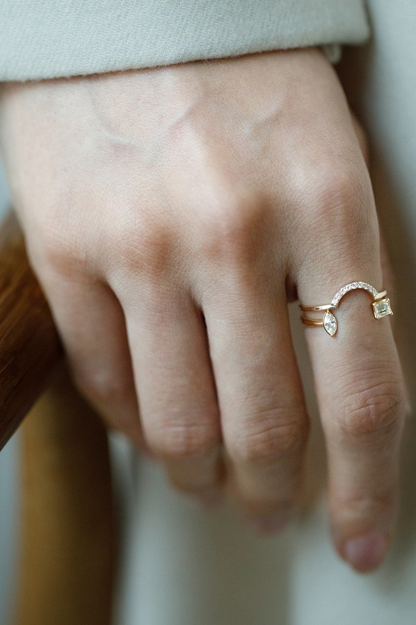 【オールニーク/ALLNIQUE】のLayered U ダイヤモンド リング 人気、トレンドファッション・服の通販 founy(ファニー) 　ファッション　Fashion　レディースファッション　Fashion for Women　ジュエリー　Jewelry　ダイヤモンド　Diamond, Brilliant Cut　other-4|ID: prp329100004953467 ipo3291000000037168728