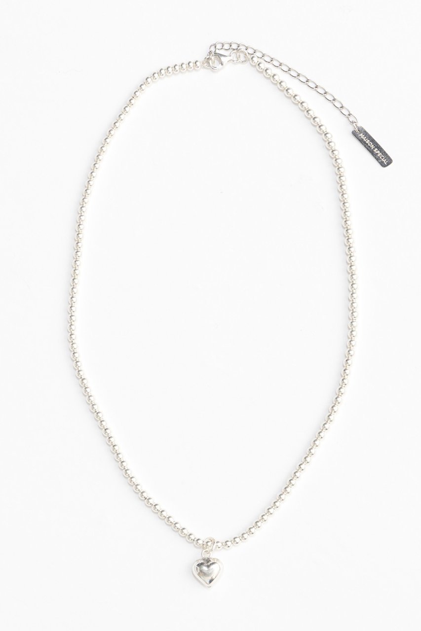 【メゾンスペシャル/MAISON SPECIAL】のHeart Ball Necklace/ハートボールネックレス インテリア・キッズ・メンズ・レディースファッション・服の通販 founy(ファニー) 　ファッション　Fashion　レディースファッション　Fashion for Women　ジュエリー　Jewelry　ネックレス　Necklaces & Pendants　おすすめ　Recommended / Our Picks　シルバー　Silver, Metallic Silver　シンプル　Simple, Minimal　チェーン　Chain, Chain Strap　ネックレス　Necklace, Pendant Necklace　SLV(シルバー)|ID: prp329100004953499 ipo3291000000037168879