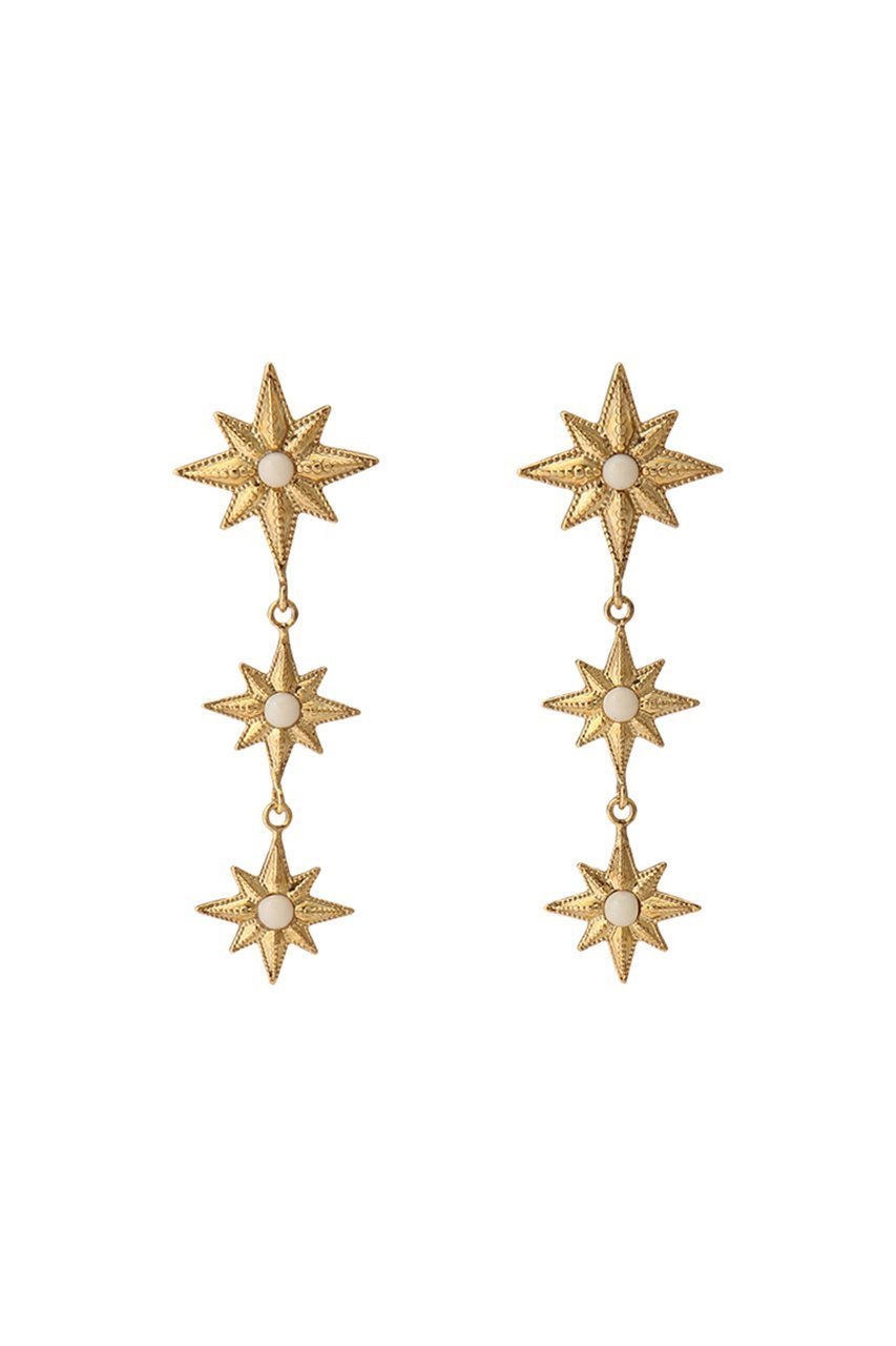 【アデル ビジュー/ADER bijoux】のSTAR motif triple ピアス インテリア・キッズ・メンズ・レディースファッション・服の通販 founy(ファニー) 　ファッション　Fashion　レディースファッション　Fashion for Women　ジュエリー　Jewelry　ファッションリング　Fashion Rings　イヤリング・フープ・ドロップタイプ　Hoop, Drop & Clip Earrings　イヤリング　Earrings　モチーフ　Motif, Design Theme　ヴィンテージ　Vintage Style　エレガント 上品　Elegant　ゴールド|ID: prp329100004953508 ipo3291000000037168936