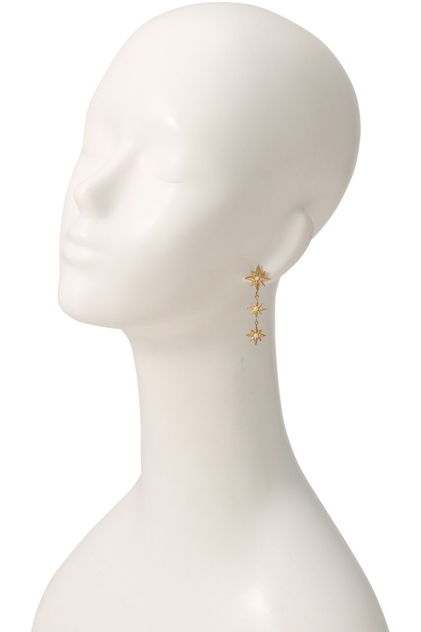【アデル ビジュー/ADER bijoux】のSTAR motif triple ピアス 人気、トレンドファッション・服の通販 founy(ファニー) 　ファッション　Fashion　レディースファッション　Fashion for Women　ジュエリー　Jewelry　ファッションリング　Fashion Rings　イヤリング・フープ・ドロップタイプ　Hoop, Drop & Clip Earrings　イヤリング　Earrings　モチーフ　Motif, Design Theme　ヴィンテージ　Vintage Style　エレガント 上品　Elegant　other-2|ID: prp329100004953508 ipo3291000000037168938