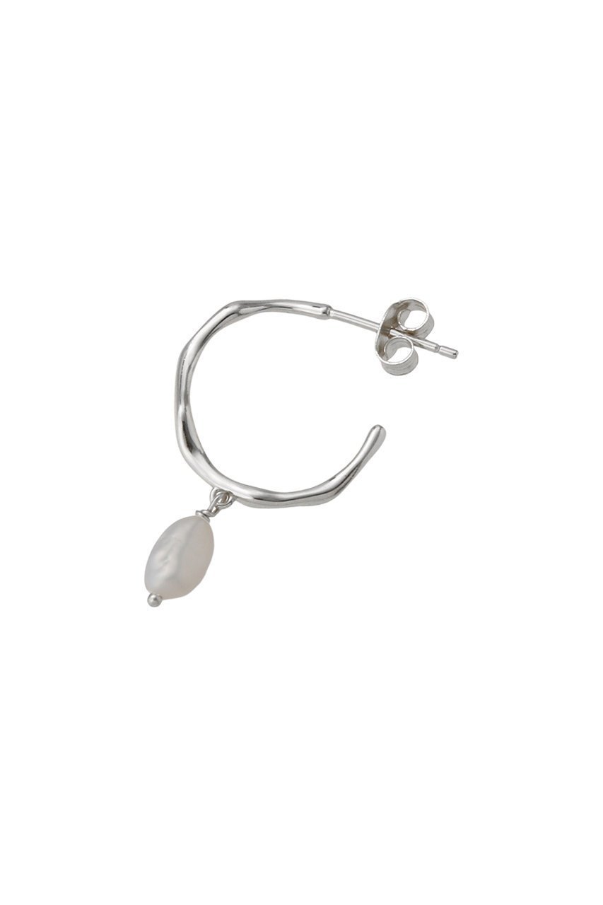 【デイジー ロンドン/DAISY LONDON】のORGANIC HOOP PEARL DROP ピアス 人気、トレンドファッション・服の通販 founy(ファニー) 　ファッション　Fashion　レディースファッション　Fashion for Women　ジュエリー　Jewelry　ファッションリング　Fashion Rings　イヤリング・フープ・ドロップタイプ　Hoop, Drop & Clip Earrings　イヤリング　Earrings　コレクション　Collection, Seasonal Line　シルバー　Silver, Metallic Silver　パール　Pearl, Pearl Accent　リュクス　Luxury, Elegant, High-End, Chic　エレガント 上品　Elegant　other-4|ID: prp329100004953539 ipo3291000000037169104