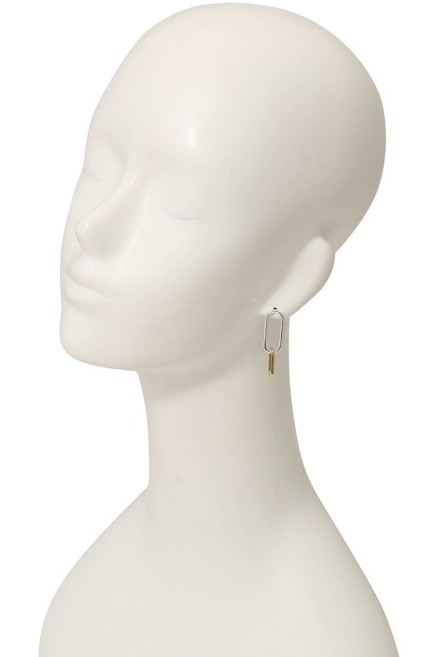 【マルティニーク/martinique】の【PHILIPPE AUDIBERT】バイカラーリンクピアス 人気、トレンドファッション・服の通販 founy(ファニー) 　ファッション　Fashion　レディースファッション　Fashion for Women　ジュエリー　Jewelry　ファッションリング　Fashion Rings　イヤリング・フープ・ドロップタイプ　Hoop, Drop & Clip Earrings　おすすめ　Recommended / Our Picks　イヤリング　Earrings　コンビ　Combo, Combination Style　シルバー　Silver, Metallic Silver　シンプル　Simple, Minimal　セットアップ　Set-Up, Coordinated Outfit　チェーン　Chain, Chain Strap　エレガント 上品　Elegant　other-2|ID: prp329100004953612 ipo3291000000037169517