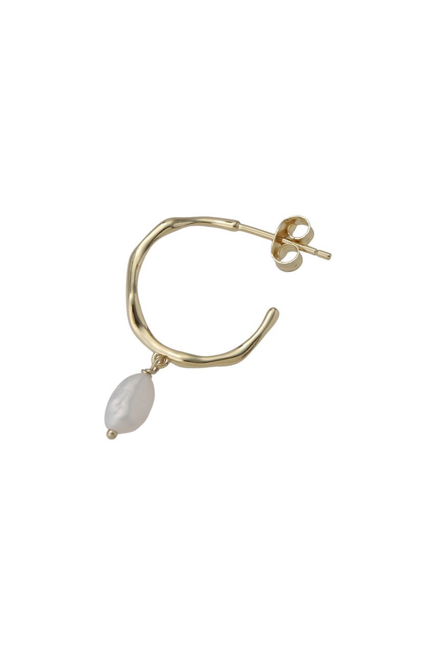 【デイジー ロンドン/DAISY LONDON】のORGANIC HOOP PEARL DROP ピアス 人気、トレンドファッション・服の通販 founy(ファニー) 　ファッション　Fashion　レディースファッション　Fashion for Women　ジュエリー　Jewelry　ファッションリング　Fashion Rings　イヤリング・フープ・ドロップタイプ　Hoop, Drop & Clip Earrings　イヤリング　Earrings　コレクション　Collection, Seasonal Line　パール　Pearl, Pearl Accent　other-4|ID: prp329100004953640 ipo3291000000037169697