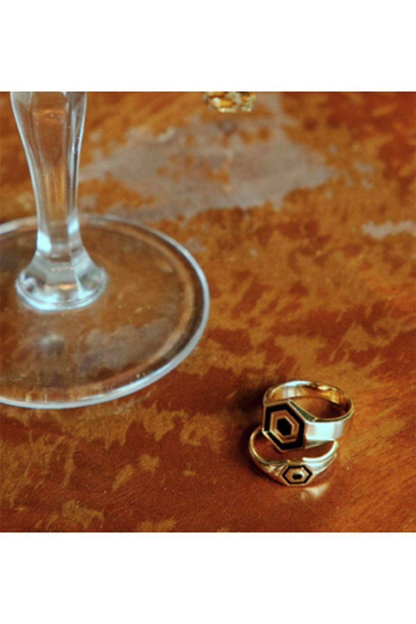 【デイジー ロンドン/DAISY LONDON】のMINI HEXAGONPALM SIGNET リング_GOLD 人気、トレンドファッション・服の通販 founy(ファニー) 　ファッション　Fashion　レディースファッション　Fashion for Women　ジュエリー　Jewelry　エナメル　Patent Leather　コレクション　Collection, Seasonal Line　other-5|ID: prp329100004953645 ipo3291000000037169735