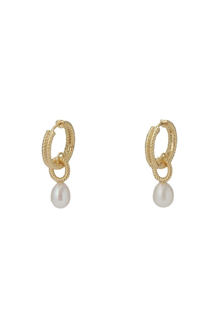 【デイジー ロンドン/DAISY LONDON】のDOUBLE ROPE PEARL DROP ピアス インテリア・キッズ・メンズ・レディースファッション・服の通販 founy(ファニー) https://founy.com/ ファッション Fashion レディースファッション Fashion for Women ジュエリー Jewelry ファッションリング Fashion Rings イヤリング・フープ・ドロップタイプ Hoop, Drop & Clip Earrings イヤリング Earrings パール Pearl, Pearl Accent |ID: prp329100004953649 ipo3291000000037169755
