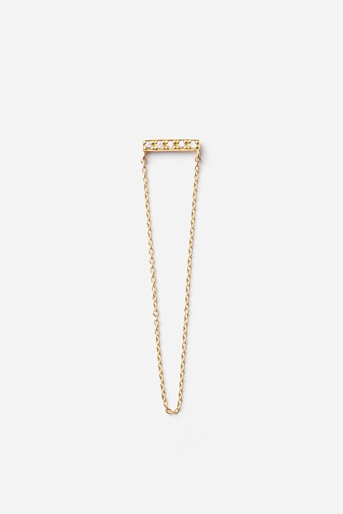 【オールニーク/ALLNIQUE】のLinear Bar chain ダイヤモンド ピアス(片耳用) インテリア・キッズ・メンズ・レディースファッション・服の通販 founy(ファウニー) https://founy.com/ ファッション Fashion レディースファッション Fashion for Women ジュエリー Jewelry ファッションリング Fashion Rings イヤリング・フープ・ドロップタイプ Hoop, Drop & Clip Earrings イヤリング Earrings コレクション Collection, Seasonal Line シンプル Simple, Minimal ダイヤモンド Diamond, Brilliant Cut チェーン Chain, Chain Strap ベーシック Basic, Essential 片耳 One-Ear, Single Earring |ID: prp329100004953697 ipo3291000000037170036