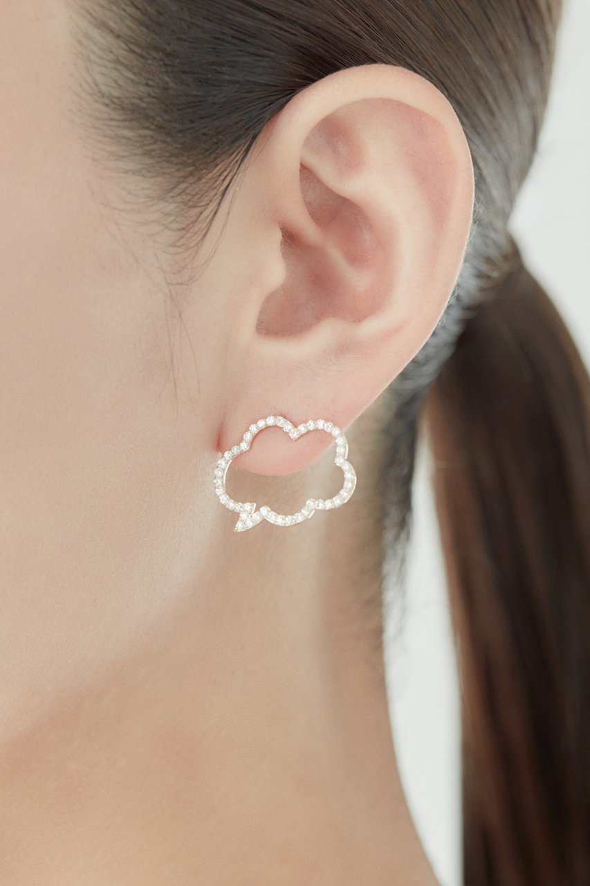 【オールニーク/ALLNIQUE】の【Playful Moko Kobayashi】speech balloon ダイヤモンド ピアス(片耳用) 人気、トレンドファッション・服の通販 founy(ファニー) 　ファッション　Fashion　レディースファッション　Fashion for Women　ジュエリー　Jewelry　ファッションリング　Fashion Rings　イヤリング・フープ・ドロップタイプ　Hoop, Drop & Clip Earrings　イヤリング　Earrings　コレクション　Collection, Seasonal Line　ダイヤモンド　Diamond, Brilliant Cut　モチーフ　Motif, Design Theme　人気　Popular, Best Seller　片耳　One-Ear, Single Earring　other-2|ID: prp329100004953699 ipo3291000000037170046