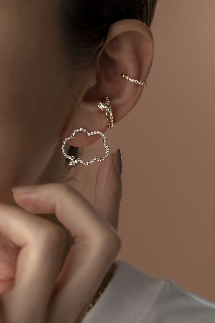 【オールニーク/ALLNIQUE】の【Playful Moko Kobayashi】speech balloon ダイヤモンド ピアス(片耳用) 人気、トレンドファッション・服の通販 founy(ファニー) 　ファッション　Fashion　レディースファッション　Fashion for Women　ジュエリー　Jewelry　ファッションリング　Fashion Rings　イヤリング・フープ・ドロップタイプ　Hoop, Drop & Clip Earrings　イヤリング　Earrings　コレクション　Collection, Seasonal Line　ダイヤモンド　Diamond, Brilliant Cut　モチーフ　Motif, Design Theme　人気　Popular, Best Seller　片耳　One-Ear, Single Earring　other-4|ID: prp329100004953699 ipo3291000000037170048