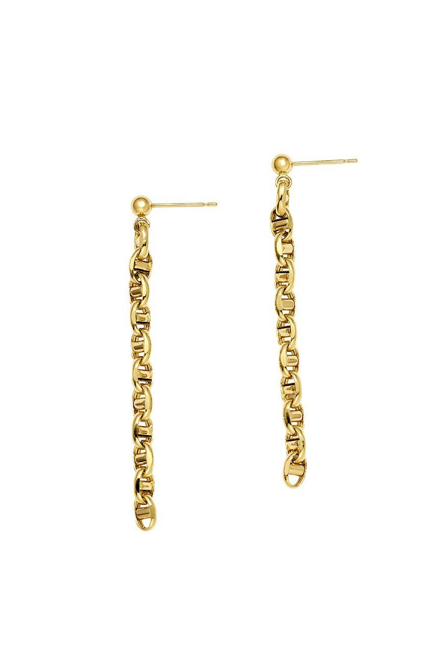 【イリスフォーセブン/IRIS 47】のK18 oval chain ピアス インテリア・キッズ・メンズ・レディースファッション・服の通販 founy(ファニー) 　ファッション　Fashion　レディースファッション　Fashion for Women　ジュエリー　Jewelry　ファッションリング　Fashion Rings　イヤリング・フープ・ドロップタイプ　Hoop, Drop & Clip Earrings　イヤリング　Earrings　コーティング　Coating, Coated Finish　モダン　Modern, Contemporary　リュクス　Luxury, Elegant, High-End, Chic　ゴールド|ID: prp329100004953743 ipo3291000000037170286