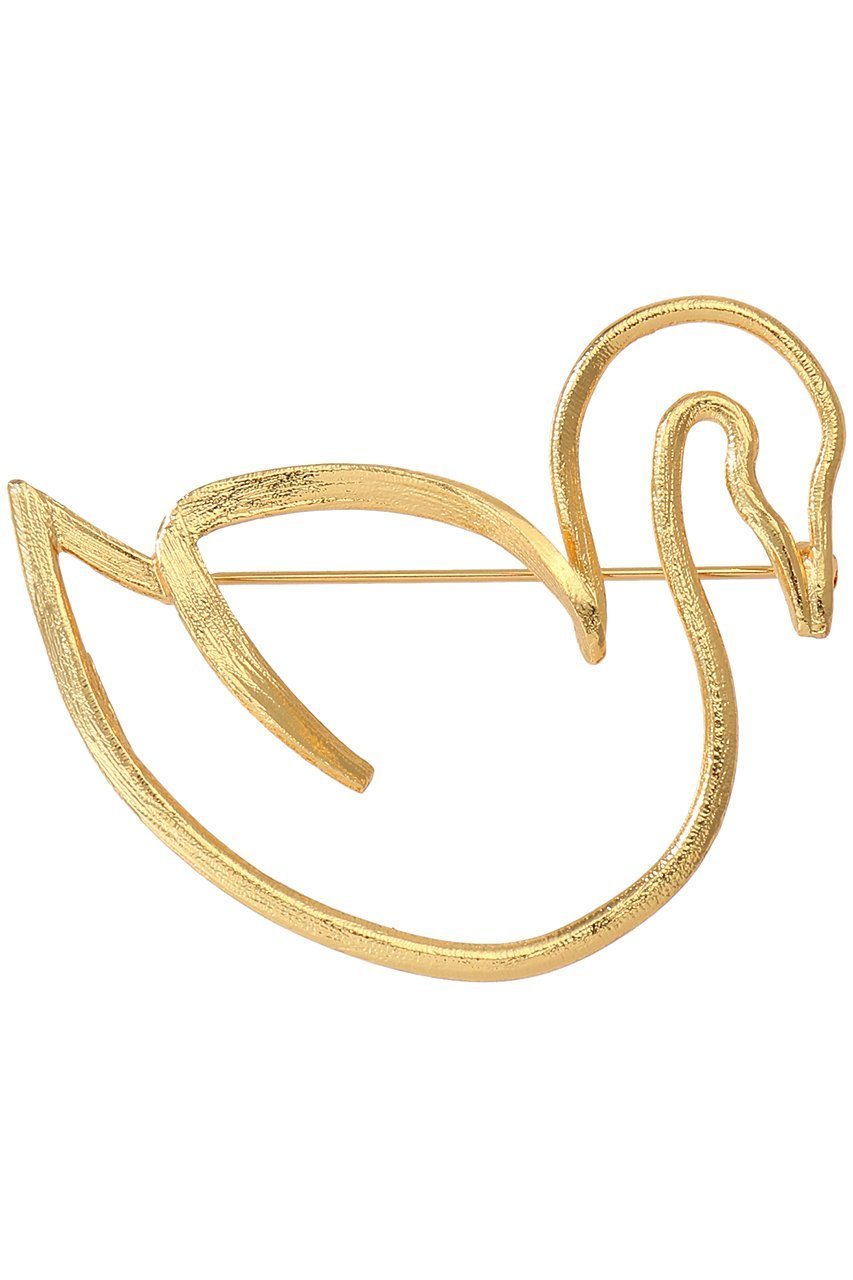 【セシル エ ジャンヌ/CECILE ET JEANNE】のスワン ブローチ ゴールド インテリア・キッズ・メンズ・レディースファッション・服の通販 founy(ファニー) 　ファッション　Fashion　レディースファッション　Fashion for Women　ジュエリー　Jewelry　ジャケット　Jacket, Outerwear　ストール　Stole, Wrap　ブローチ　Brooch, Pin Brooch　モチーフ　Motif, Design Theme　人気　Popular, Best Seller　ゴールド|ID: prp329100004953744 ipo3291000000037170290