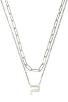 【プランク プロジェクト/PRANK PROJECT】のPロゴダブルチェーンネックレス / P Logo Double Chain Necklace SLV(シルバー)|ID: prp329100004953745 ipo3291000000037170296