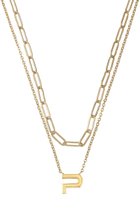 【プランク プロジェクト/PRANK PROJECT】のPロゴダブルチェーンネックレス / P Logo Double Chain Necklace GLD(ゴールド)|ID: prp329100004953745 ipo3291000000037170297
