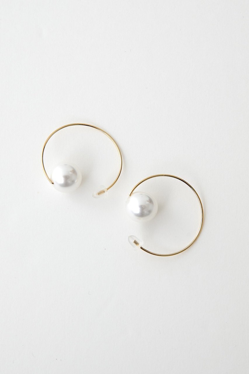 【ウィムガゼット/Whim Gazette】の【THE PAUSE】パールフープピアス 人気、トレンドファッション・服の通販 founy(ファニー) 　ファッション　Fashion　レディースファッション　Fashion for Women　ジュエリー　Jewelry　ファッションリング　Fashion Rings　イヤリング・フープ・ドロップタイプ　Hoop, Drop & Clip Earrings　イヤリング　Earrings　シンプル　Simple, Minimal　パール　Pearl, Pearl Accent　エレガント 上品　Elegant　other-4|ID: prp329100004953777 ipo3291000000037170483