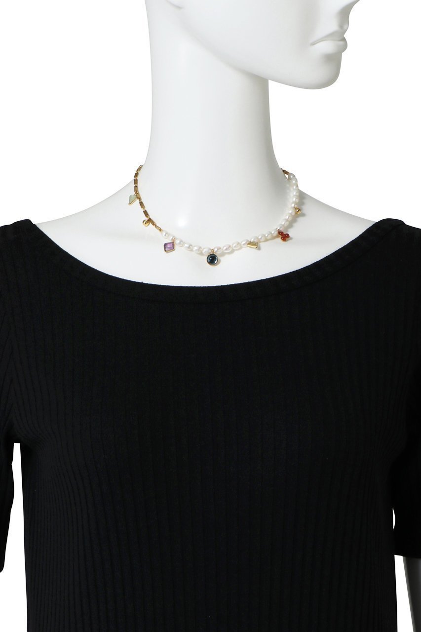 【アデル ビジュー/ADER bijoux】のGEM stone pearl mix short ネックレス 人気、トレンドファッション・服の通販 founy(ファニー) 　ファッション　Fashion　レディースファッション　Fashion for Women　ジュエリー　Jewelry　ネックレス　Necklaces & Pendants　カラフル　Colorful Design　ショート　Short, Short Length　チェーン　Chain, Chain Strap　ネックレス　Necklace, Pendant Necklace　パール　Pearl, Pearl Accent　モチーフ　Motif, Design Theme　夏　Summer　春　Spring　S/S・春夏　SS, Spring/Summer, Warm Season　other-2|ID: prp329100004953785 ipo3291000000037170523