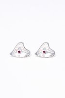 【メゾンドパルス/MAISON DPULSE】のStone heart ピアス 大人の最旬トレンドファッション＆コーディネート founy(ファウニー) ファッション Fashion レディースファッション Fashion for Women ジュエリー Jewelry ファッションリング Fashion Rings イヤリング・フープ・ドロップタイプ Hoop, Drop & Clip Earrings イヤリング Earrings シルバー Silver, Metallic Silver スタイリッシュ Stylish, Fashionable ストーン Stone, Gem-Like チェーン Chain, Chain Strap |ID:prp329100004953790