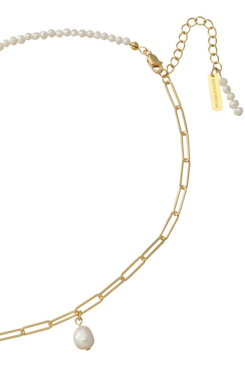 【メゾンスペシャル/MAISON SPECIAL】のMix Chain Motif Silver Necklace/ミックスチェーンモチーフゴールドネックレス 人気、トレンドファッション・服の通販 founy(ファニー) 　ファッション　Fashion　レディースファッション　Fashion for Women　ジュエリー　Jewelry　ネックレス　Necklaces & Pendants　ガラス　Glass, Glassware　チェーン　Chain, Chain Strap　ネックレス　Necklace, Pendant Necklace　パール　Pearl, Pearl Accent　エレガント 上品　Elegant　other-5|ID: prp329100004953873 ipo3291000000037171024