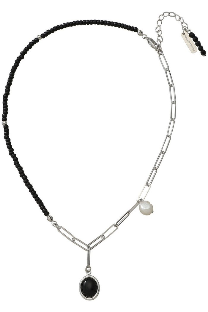 【メゾンスペシャル/MAISON SPECIAL】のMix Chain Motif Silver Necklace/ミックスチェーンモチーフシルバーネックレス インテリア・キッズ・メンズ・レディースファッション・服の通販 founy(ファウニー) https://founy.com/ ファッション Fashion レディースファッション Fashion for Women ジュエリー Jewelry ネックレス Necklaces & Pendants ガラス Glass, Glassware コーティング Coating, Coated Finish チェーン Chain, Chain Strap ネックレス Necklace, Pendant Necklace パール Pearl, Pearl Accent エレガント 上品 Elegant |ID: prp329100004953876 ipo3291000000037171036