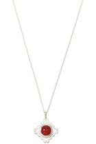 【ナチュラリジュエリ/NATURALI JEWELRY】のSILVER スカラップトリムネックレス レッドアゲート|ID: prp329100004953938 ipo3291000000037171389
