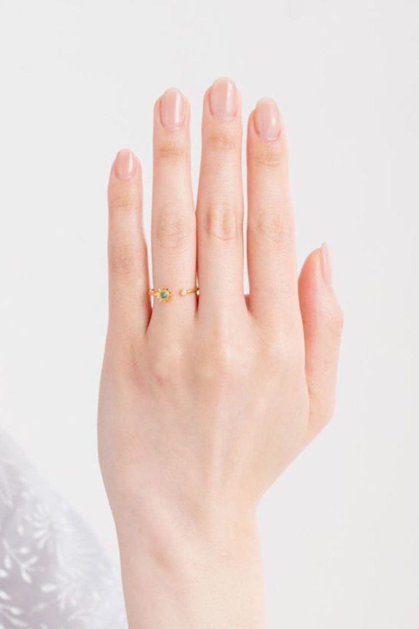 【ヌキテパ/NE QUITTEZ PAS】の【UPALA】Sun リング With エメラルド&ホワイトサファイア 人気、トレンドファッション・服の通販 founy(ファニー) 　ファッション　Fashion　レディースファッション　Fashion for Women　ジュエリー　Jewelry　チャーム　Charm, Pendant　モチーフ　Motif, Design Theme　ローズ　Rose, Rose Motif　other-2|ID: prp329100004953941 ipo3291000000037171412