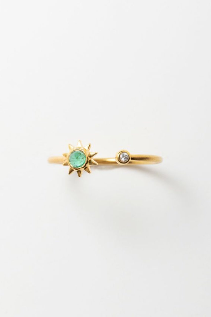 【ヌキテパ/NE QUITTEZ PAS】の【UPALA】Sun リング With エメラルド&ホワイトサファイア 人気、トレンドファッション・服の通販 founy(ファニー) 　ファッション　Fashion　レディースファッション　Fashion for Women　ジュエリー　Jewelry　チャーム　Charm, Pendant　モチーフ　Motif, Design Theme　ローズ　Rose, Rose Motif　other-4|ID: prp329100004953941 ipo3291000000037171414