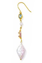 【ルボンボン/les bonbon】のart nouveau ピアス(片耳用) 人気、トレンドファッション・服の通販 founy(ファニー) ファッション Fashion レディースファッション Fashion for Women ジュエリー Jewelry ファッションリング Fashion Rings イヤリング・フープ・ドロップタイプ Hoop, Drop & Clip Earrings イヤリング Earrings シルク Silk, 100% Silk ダイヤモンド Diamond, Brilliant Cut パール Pearl, Pearl Accent モチーフ Motif, Design Theme エレガント 上品 Elegant 片耳 One-Ear, Single Earring thumbnail ブルー/ピンク|ID: prp329100004953963 ipo3291000000037171533