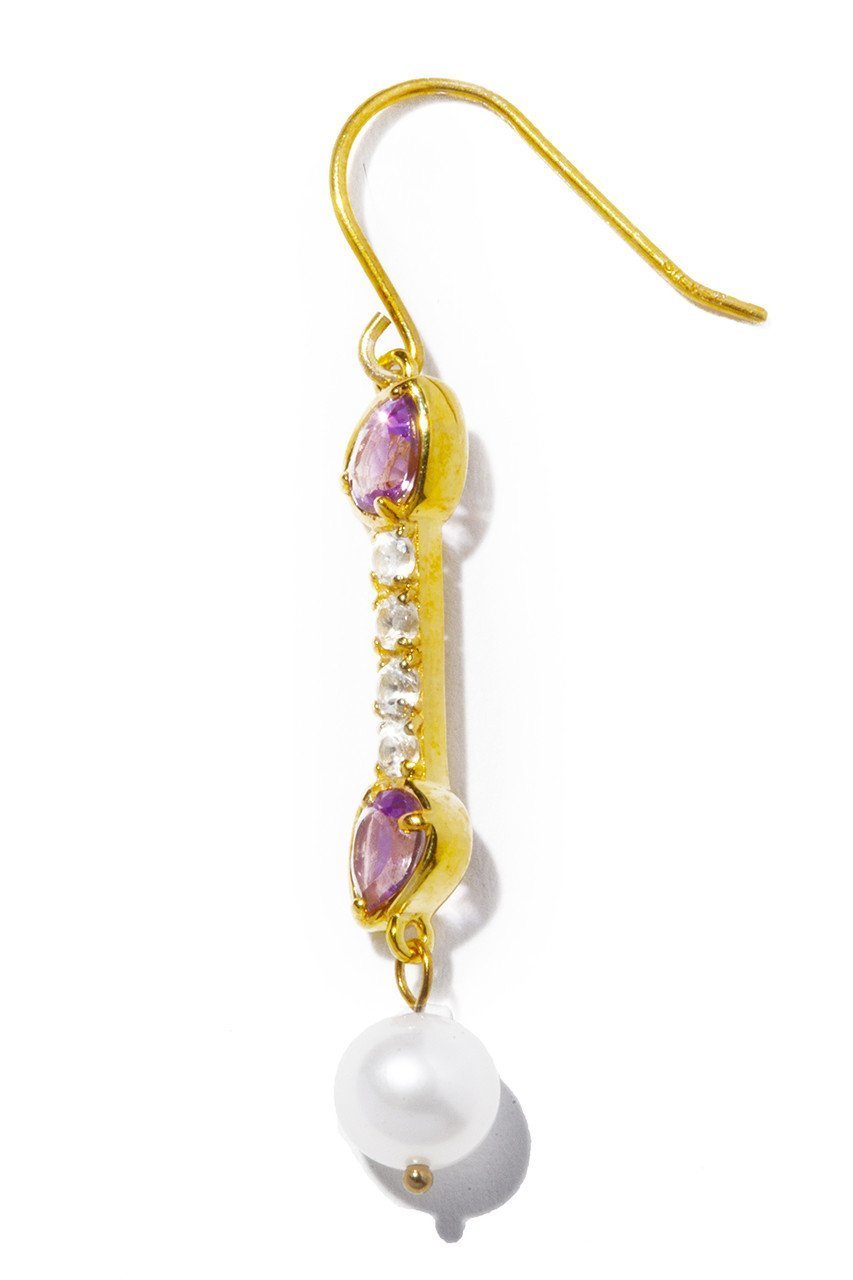 【ルボンボン/les bonbon】のlily pearl ピアス(片耳用) インテリア・キッズ・メンズ・レディースファッション・服の通販 founy(ファニー) 　ファッション　Fashion　レディースファッション　Fashion for Women　ジュエリー　Jewelry　ファッションリング　Fashion Rings　イヤリング・フープ・ドロップタイプ　Hoop, Drop & Clip Earrings　おすすめ　Recommended / Our Picks　イヤリング　Earrings　シンプル　Simple, Minimal　パール　Pearl, Pearl Accent　片耳　One-Ear, Single Earring　パープル|ID: prp329100004953965 ipo3291000000037171546