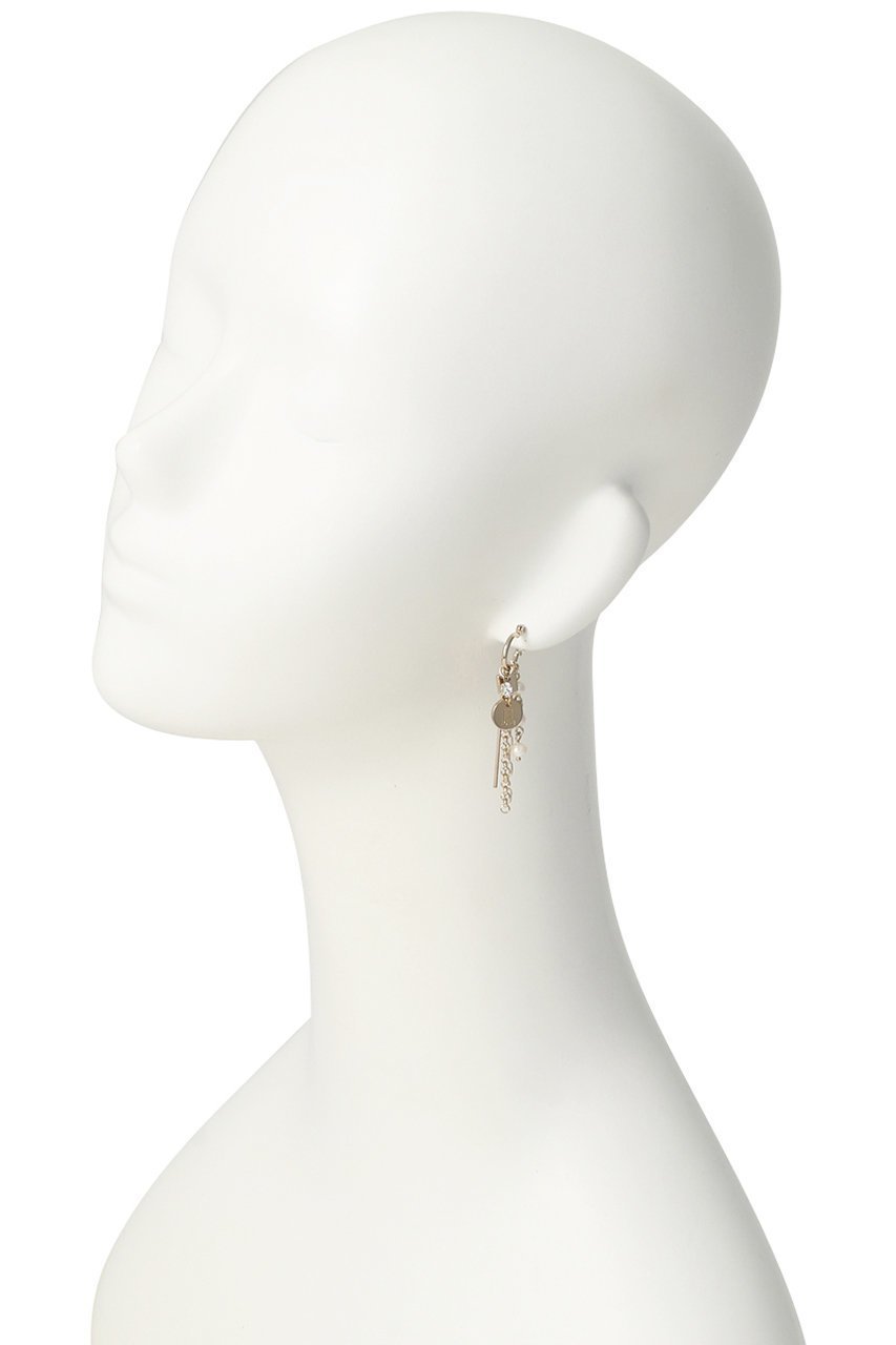 【ランバン オン ブルー/LANVIN en Bleu】のミックスチェーンピアス 人気、トレンドファッション・服の通販 founy(ファニー) 　ファッション　Fashion　レディースファッション　Fashion for Women　ジュエリー　Jewelry　ファッションリング　Fashion Rings　イヤリング・フープ・ドロップタイプ　Hoop, Drop & Clip Earrings　イヤリング　Earrings　チェーン　Chain, Chain Strap　チャーム　Charm, Pendant　ビジュー　Bijou, Jewel-like Accent　フープ　Hoop, Hoop Earrings　other-2|ID: prp329100004953995 ipo3291000000037171740