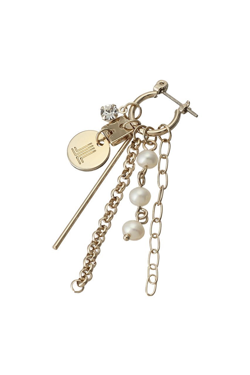 【ランバン オン ブルー/LANVIN en Bleu】のミックスチェーンピアス 人気、トレンドファッション・服の通販 founy(ファニー) 　ファッション　Fashion　レディースファッション　Fashion for Women　ジュエリー　Jewelry　ファッションリング　Fashion Rings　イヤリング・フープ・ドロップタイプ　Hoop, Drop & Clip Earrings　イヤリング　Earrings　チェーン　Chain, Chain Strap　チャーム　Charm, Pendant　ビジュー　Bijou, Jewel-like Accent　フープ　Hoop, Hoop Earrings　other-3|ID: prp329100004953995 ipo3291000000037171741