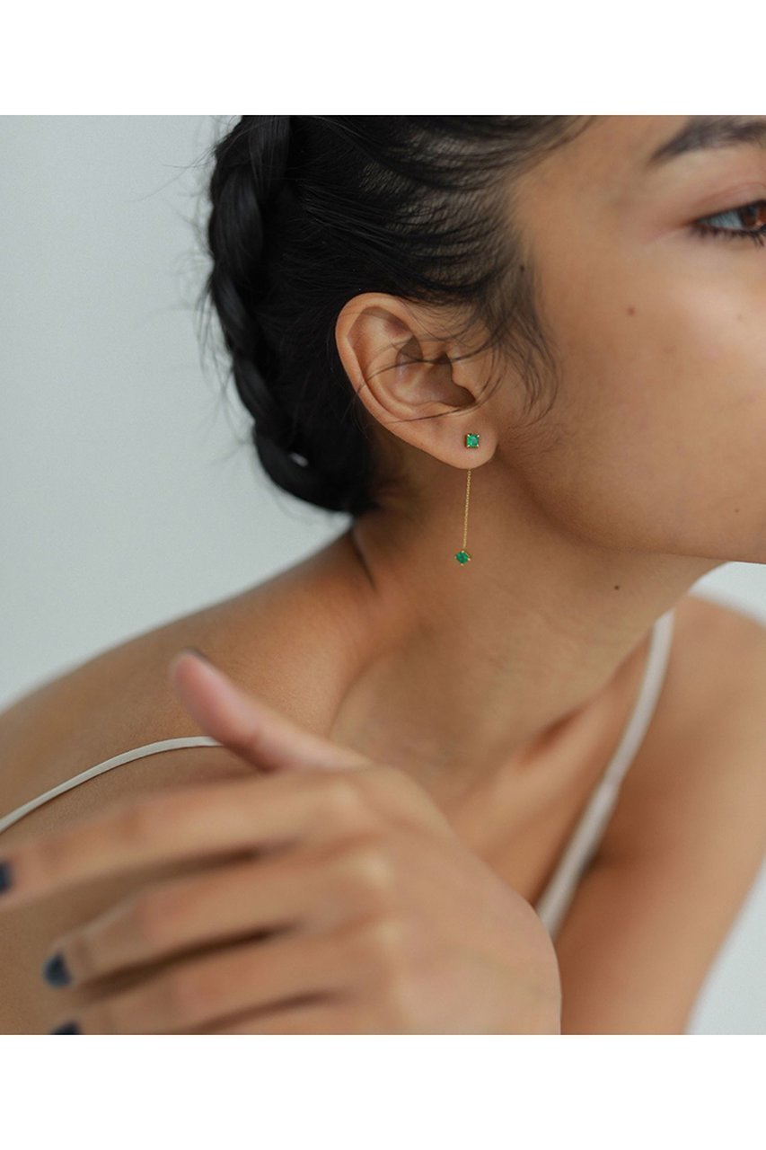 【アルティーダ ウード/ARTIDA OUD】のeden K10 スクエアエメラルド スタッド シングル ピアス(片耳用) 人気、トレンドファッション・服の通販 founy(ファニー) 　ファッション　Fashion　レディースファッション　Fashion for Women　ジュエリー　Jewelry　ファッションリング　Fashion Rings　イヤリング・フープ・ドロップタイプ　Hoop, Drop & Clip Earrings　おすすめ　Recommended / Our Picks　イヤリング　Earrings　シンプル　Simple, Minimal　スクエア　Square, Square Shape　ストーン　Stone, Gem-Like　モダン　Modern, Contemporary　片耳　One-Ear, Single Earring　other-6|ID: prp329100004954055 ipo3291000000037172016