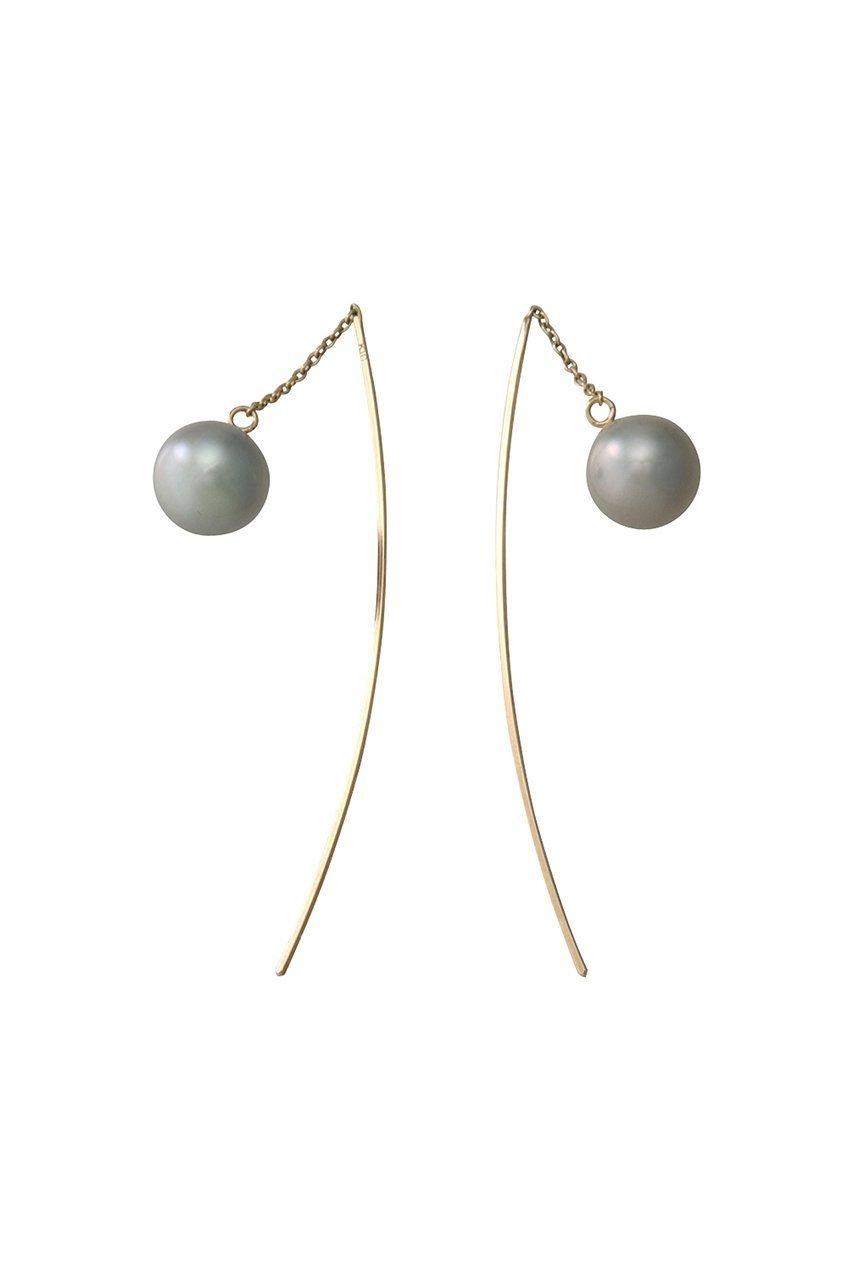 【ナチュラリジュエリ/NATURALI JEWELRY】のK10 パール スリーク ピアス インテリア・キッズ・メンズ・レディースファッション・服の通販 founy(ファニー) 　ファッション　Fashion　レディースファッション　Fashion for Women　ジュエリー　Jewelry　ファッションリング　Fashion Rings　イヤリング・フープ・ドロップタイプ　Hoop, Drop & Clip Earrings　イヤリング　Earrings　エレガント 上品　Elegant　チェーン　Chain, Chain Strap　パール　Pearl, Pearl Accent　フェミニン　Feminine, Girly　定番　Standard, Basic Item　グレーパール|ID: prp329100004954070 ipo3291000000037172102