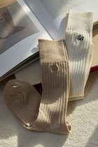 【ウィムガゼット/Whim Gazette】の刺繍ソックス 人気、トレンドファッション・服の通販 founy(ファニー) ファッション Fashion レディースファッション Fashion for Women ソックス&靴下 Socks & Hosiery レッグウェア・ストッキング Legwear & Hosiery なめらか Smooth, Silky Texture シルケット Silket, Silky Cotton シンプル Simple, Minimal ソックス Socks, Hosiery ヌーディ Nude, Nude Tone thumbnail ベージュ|ID: prp329100004954089 ipo3291000000037172845