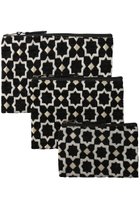 【ムムン バッグ/MUMUN BAG】のジオメトリック ジャカード ポーチ 3点セット 人気、トレンドファッション・服の通販 founy(ファニー) ファッション Fashion レディースファッション Fashion for Women ポーチ&ミニバッグ Pouches & Mini Bags ジャカード／ジャガード Jacquard, Woven Pattern ポーチ Pouch, Small Case モダン Modern, Contemporary thumbnail ブラック|ID: prp329100004954254 ipo3291000000037173965