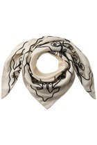 【アソースメレ/ASAUCE MELER】のテープエンブロイダリースカーフ 人気、トレンドファッション・服の通販 founy(ファニー) ファッション Fashion レディースファッション Fashion for Women ストール Soft & Warm Scarves マフラー・スヌード / 冬小物の定番 Scarves & Mufflers シルク Silk, 100% Silk シンプル Simple, Minimal スカーフ Scarf, Neckwear ストール Stole, Wrap マフラー Scarf, Muffler モダン Modern, Contemporary thumbnail エクリュ×ブラック|ID: prp329100004954303 ipo3291000000037174309