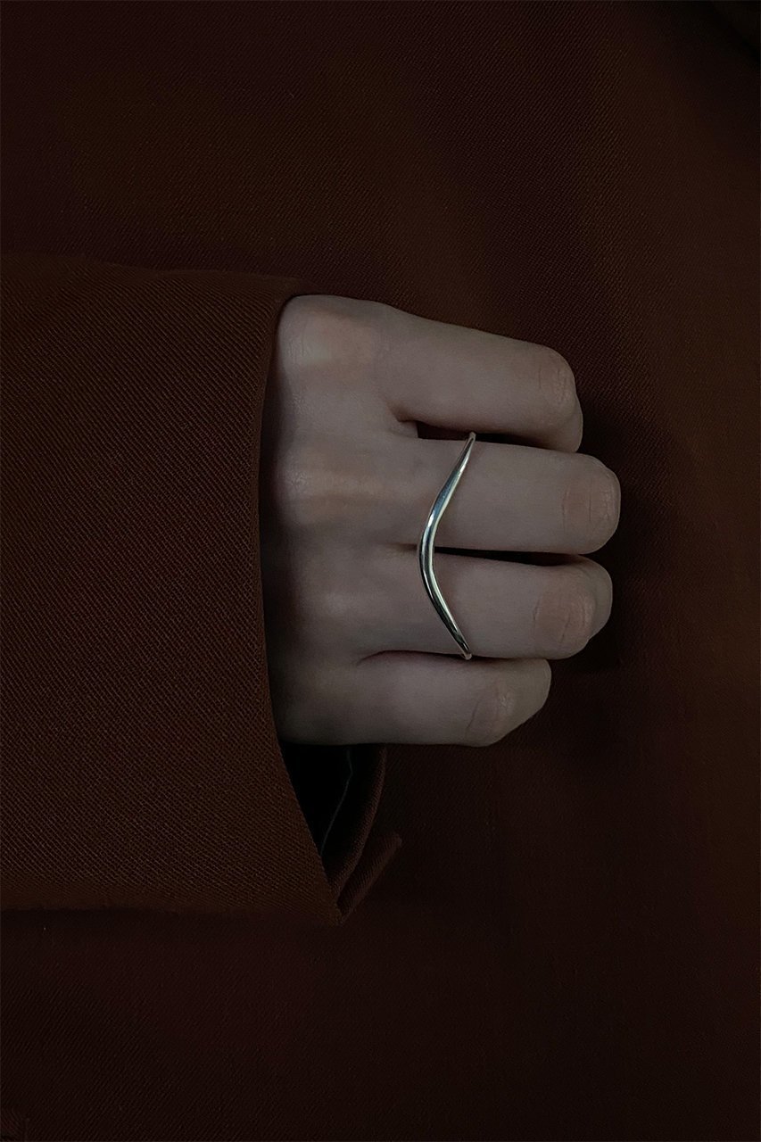 【イヴェット/YVETTE】のSTRUCTURE ダブルフィンガーリング 人気、トレンドファッション・服の通販 founy(ファニー) 　ファッション　Fashion　レディースファッション　Fashion for Women　ジュエリー　Jewelry　シルバー　Silver, Metallic Silver　ジュエリー　Jewelry, Accessories　フォルム　Silhouette, Form　新作・新入荷　New Arrivals / New In　other-2|ID: prp329100004954336 ipo3291000000037174483