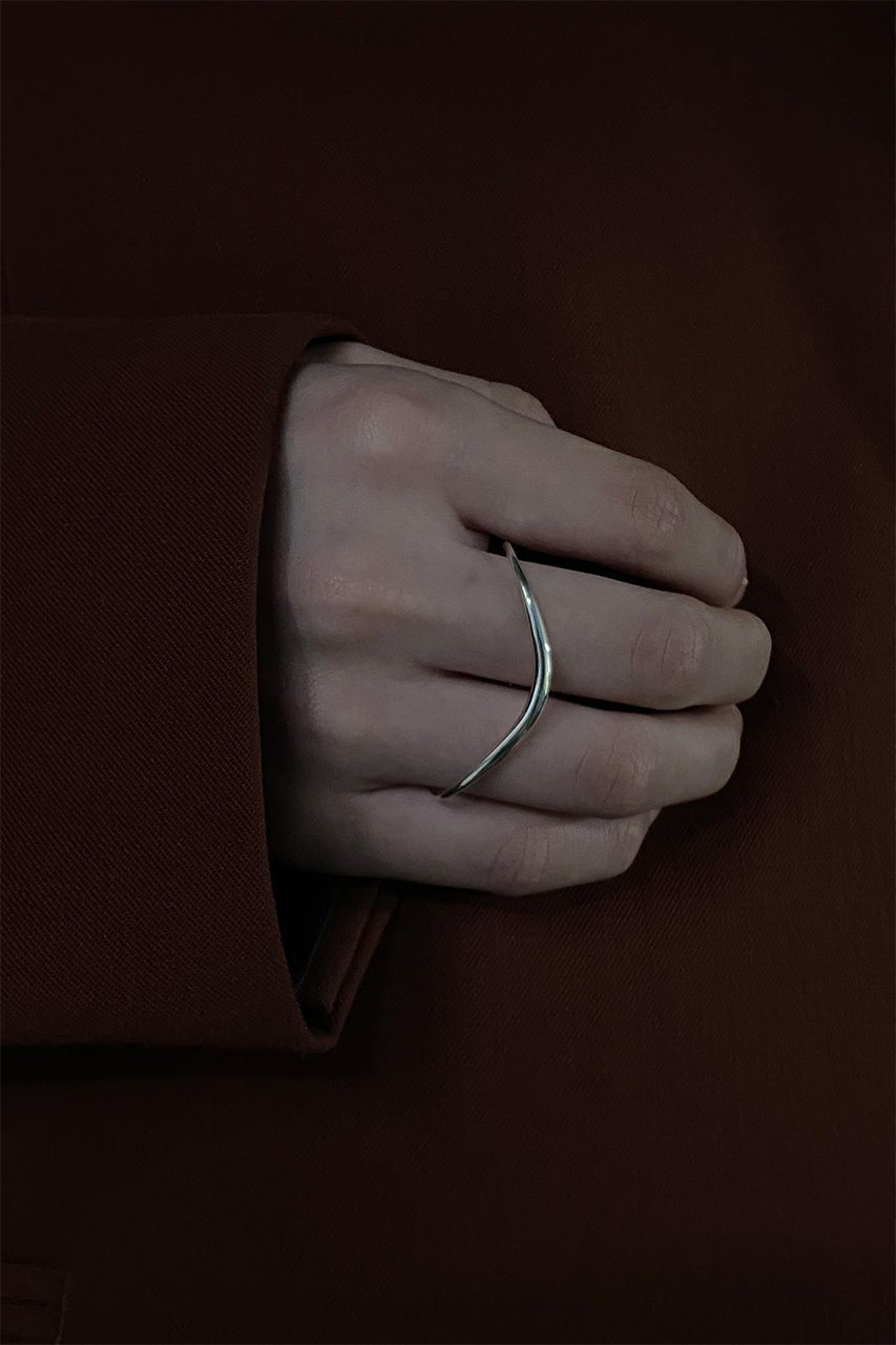 【イヴェット/YVETTE】のSTRUCTURE ダブルフィンガーリング 人気、トレンドファッション・服の通販 founy(ファニー) 　ファッション　Fashion　レディースファッション　Fashion for Women　ジュエリー　Jewelry　シルバー　Silver, Metallic Silver　ジュエリー　Jewelry, Accessories　フォルム　Silhouette, Form　新作・新入荷　New Arrivals / New In　other-4|ID: prp329100004954336 ipo3291000000037174485