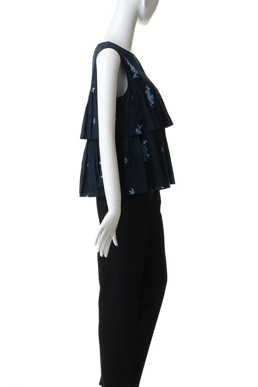 【ティアラ/Tiara】の【ne Quittez pas】別注フラワーノースリーブブラウス 人気、トレンドファッション・服の通販 founy(ファニー) 　ファッション　Fashion　レディースファッション　Fashion for Women　トップス・カットソー　Cut & Sew Tops　キャミソール&ノースリーブ　Camisoles & Sleeveless Tops　シャツ・ブラウス・オフィスカジュアル　Elegant Blouses & Button-Ups　ギャザー　Gathered, Ruffled　セットアップ　Set-Up, Coordinated Outfit　ノースリーブ　Sleeveless, No-Sleeve　エレガント 上品　Elegant　別注　Limited Edition, Custom Order　新作・新入荷　New Arrivals / New In　other-3|ID: prp329100004954338 ipo3291000000037174496