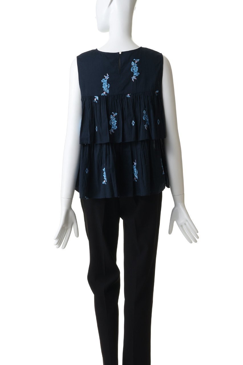 【ティアラ/Tiara】の【ne Quittez pas】別注フラワーノースリーブブラウス 人気、トレンドファッション・服の通販 founy(ファニー) 　ファッション　Fashion　レディースファッション　Fashion for Women　トップス・カットソー　Cut & Sew Tops　キャミソール&ノースリーブ　Camisoles & Sleeveless Tops　シャツ・ブラウス・オフィスカジュアル　Elegant Blouses & Button-Ups　ギャザー　Gathered, Ruffled　セットアップ　Set-Up, Coordinated Outfit　ノースリーブ　Sleeveless, No-Sleeve　エレガント 上品　Elegant　別注　Limited Edition, Custom Order　新作・新入荷　New Arrivals / New In　other-4|ID: prp329100004954338 ipo3291000000037174497